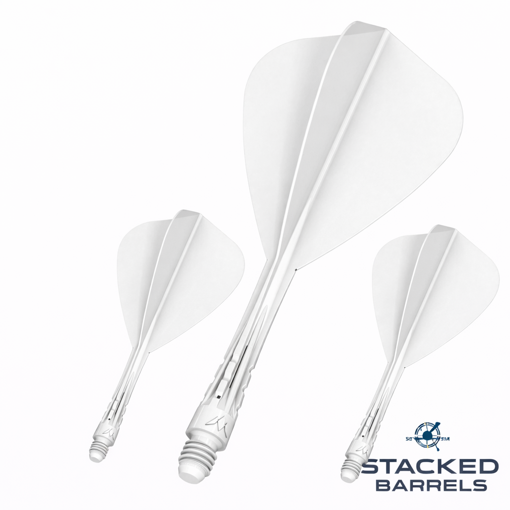 Mission Force 90 Vortex Moulded Flight & Shaft No6 White